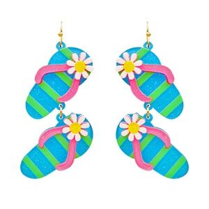 Flip Flop Beach Sandal Drop Earrings